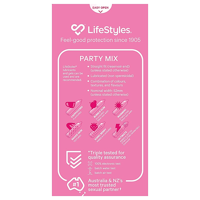 Lifestyles Party Mix 20Pk Condoms By Ansell - Condoms
