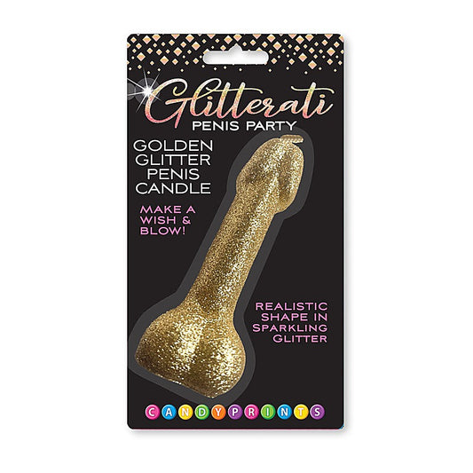 Little Genie Glitterati 10 cm Glitter Penis Party Candle - Party Gifts and Novelties