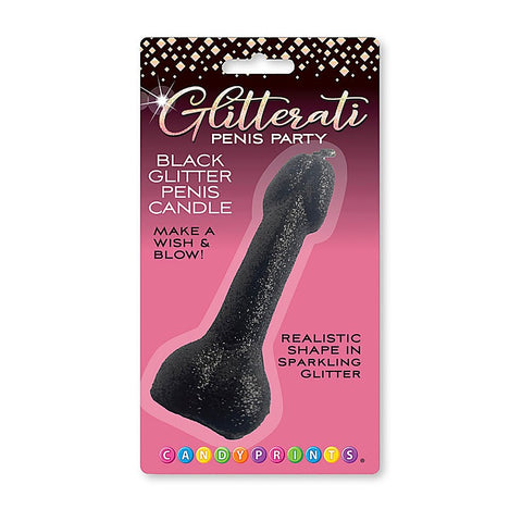 Glitterati 10 Cm Glitter Penis Party Candle By Little Genie - Party Gifts and Novelties