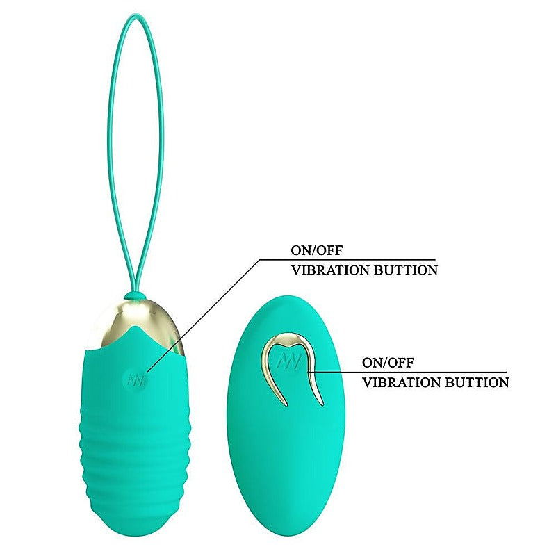 Party Up IAN Vibrating Egg with Wireless Remote - Love Eggs and Kegel Exercisers