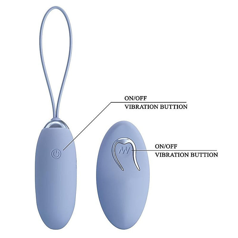 Party Up IVAN Rechargeable Vibrating Egg with Remote - Love Eggs and Kegel Exercisers