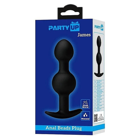 Party Up JAMES Beaded Silicone Butt Plug - Butt Plugs