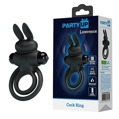 LAWRENCE Vibrating Cock & Balls Cock Ring by Party Up - Vibrating Cock Rings