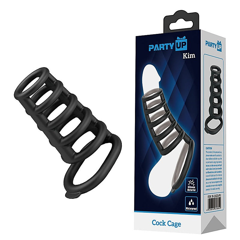 KIM Cock Cage Cock Ring Cage by Party Up - Stretchy Cock Rings