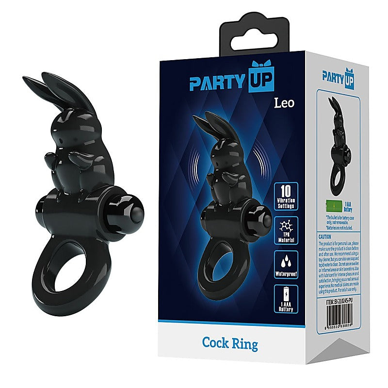 Leo Male Pleasure Vibrating Cock Ring By Party Up - Vibrating Cock Rings