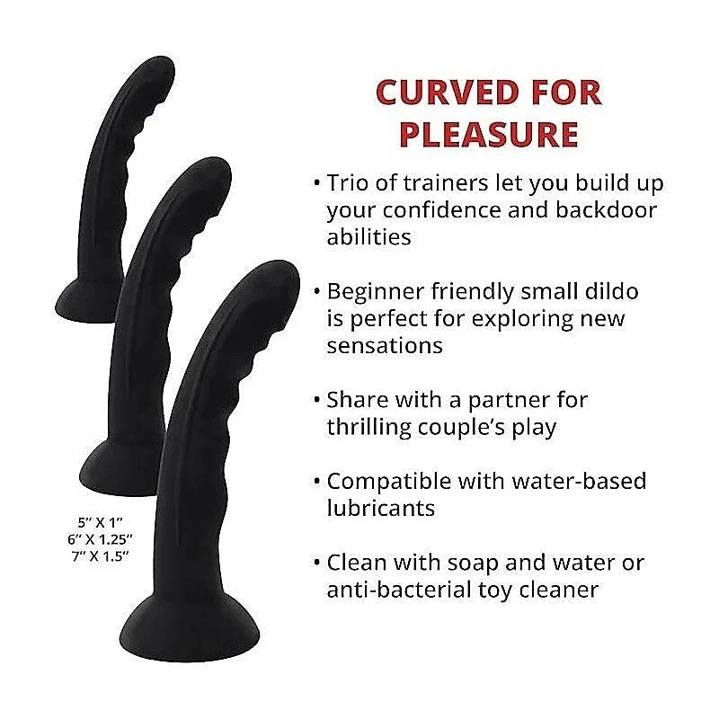 Adam'S Ridged Trio Anal Training Dildo Kit By Adam & Eve - Anal Dildos