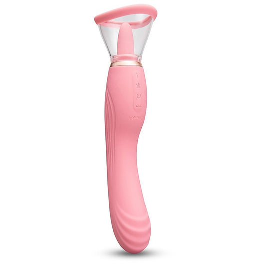 Le Wand Lick Double Ended Vibrator with Licking Tongue - G-Spot Vibrators