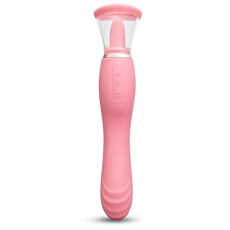 Le Wand Lick Double Ended Vibrator with Licking Tongue - G-Spot Vibrators