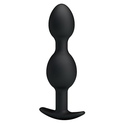 Pretty Love Silicone Anal Balls Butt Plug Black - Butt Plugs