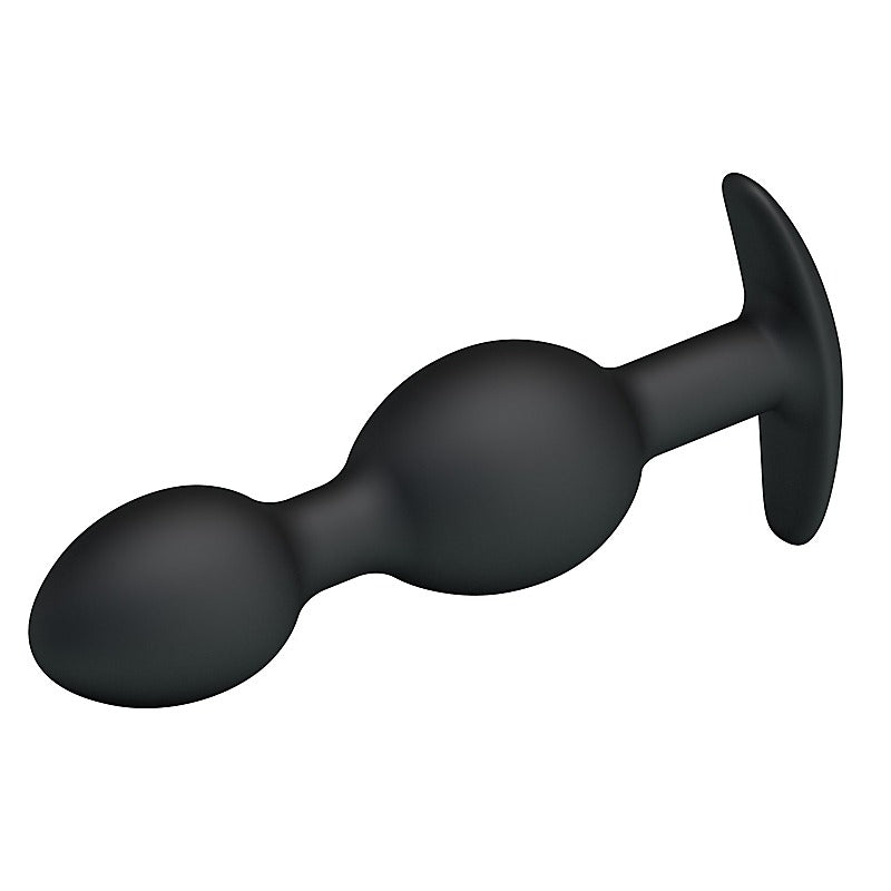 Pretty Love Silicone Anal Balls Butt Plug Black - Butt Plugs