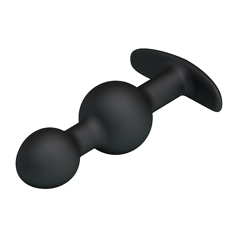 Pretty Love Silicone Anal Balls Butt Plug Black - Butt Plugs
