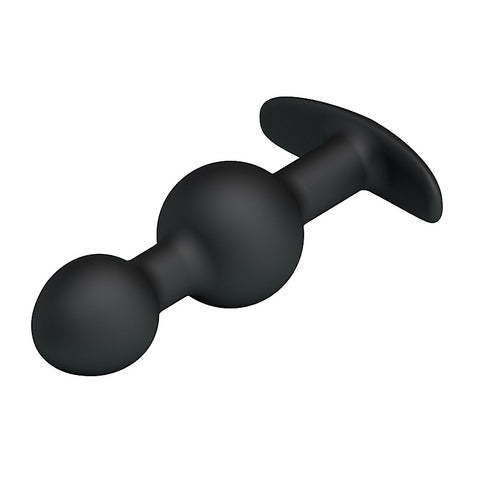 Pretty Love Silicone Anal Balls Butt Plug Black - Butt Plugs