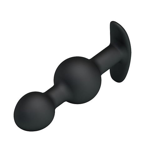 Pretty Love Silicone Anal Balls Butt Plug Black - Butt Plugs