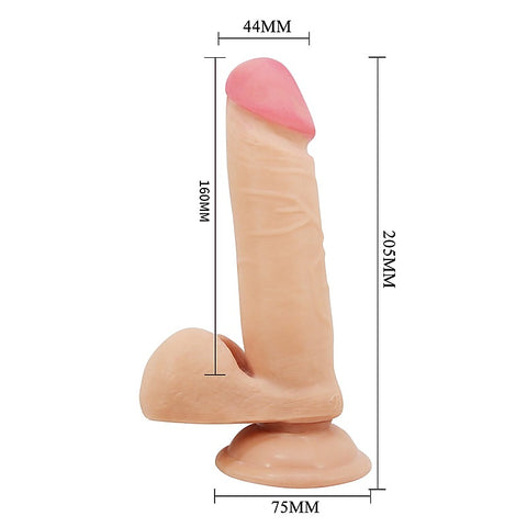 Pretty Love Creel 8.1 Inches Suction Cup Realistic Dong - Realistic Dildos
