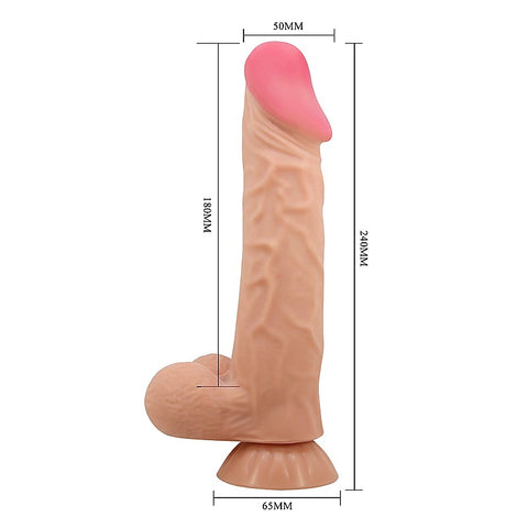 Pretty Love Sadik 9.4 Inches Realistic Vibrating Dong - Vibrating Dildos