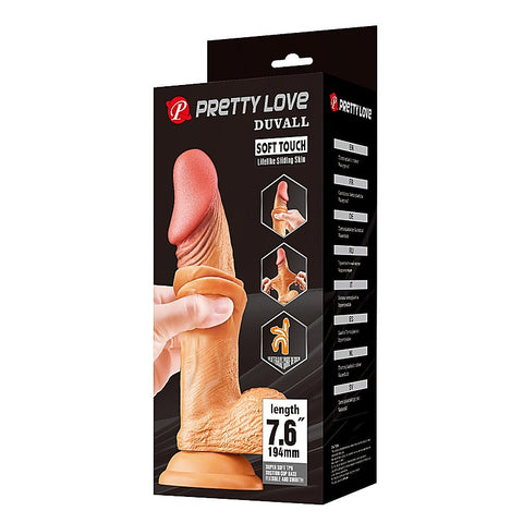 Pretty Love Duvall 7.6 Inches Suction Base Realistic Dong - Realistic Dildos