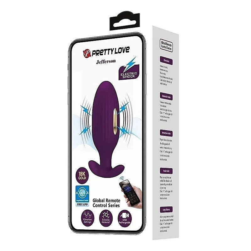Pretty Love Jefferson App Control Butt Plug Byzantium - Butt Plugs