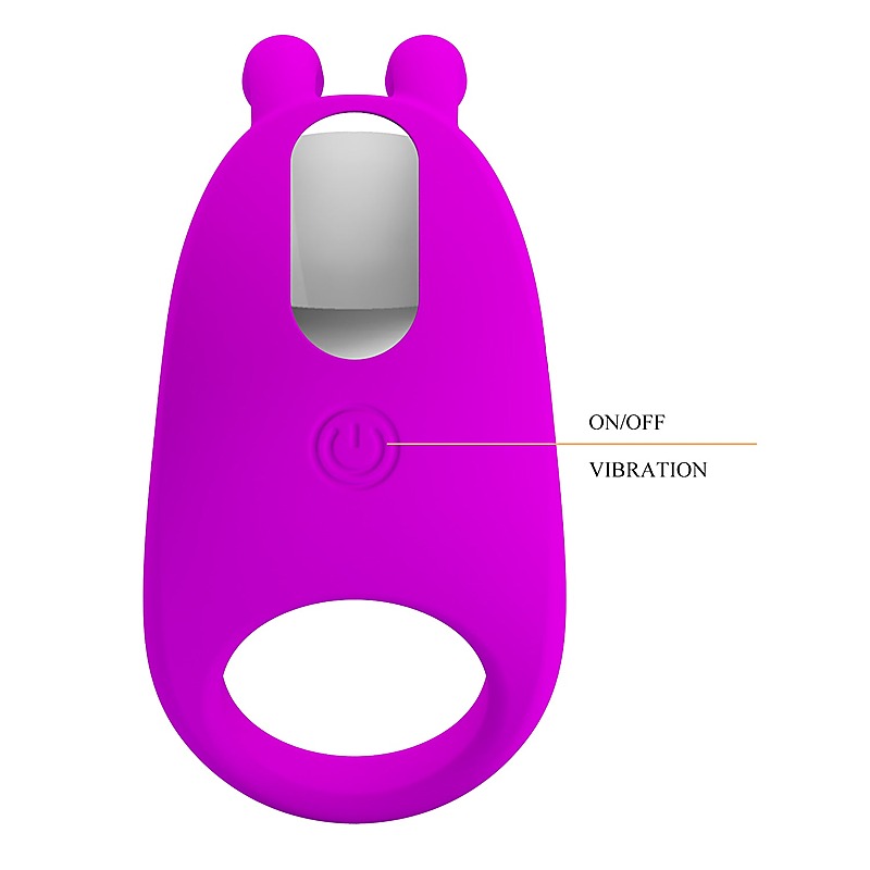 Pretty Love Rechargeable Rabbit Vibrator Cockring By Baile - Vibrating Cock Rings