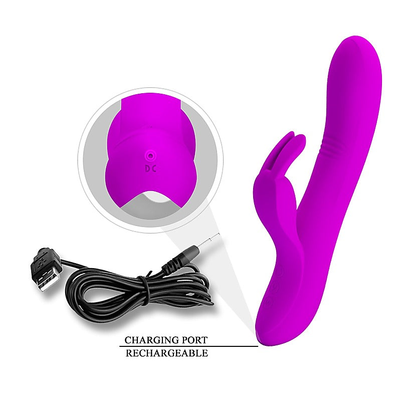 Pretty Love Dylan USB Rechargeable Silicone Rabbit Vibe - Rabbit Vibrators
