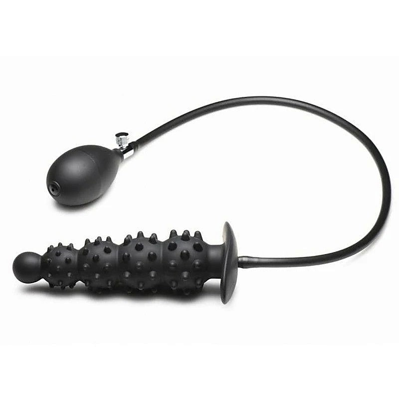 BDStyle Ribbed Textured Inflatable Anal Plug - Butt Plugs