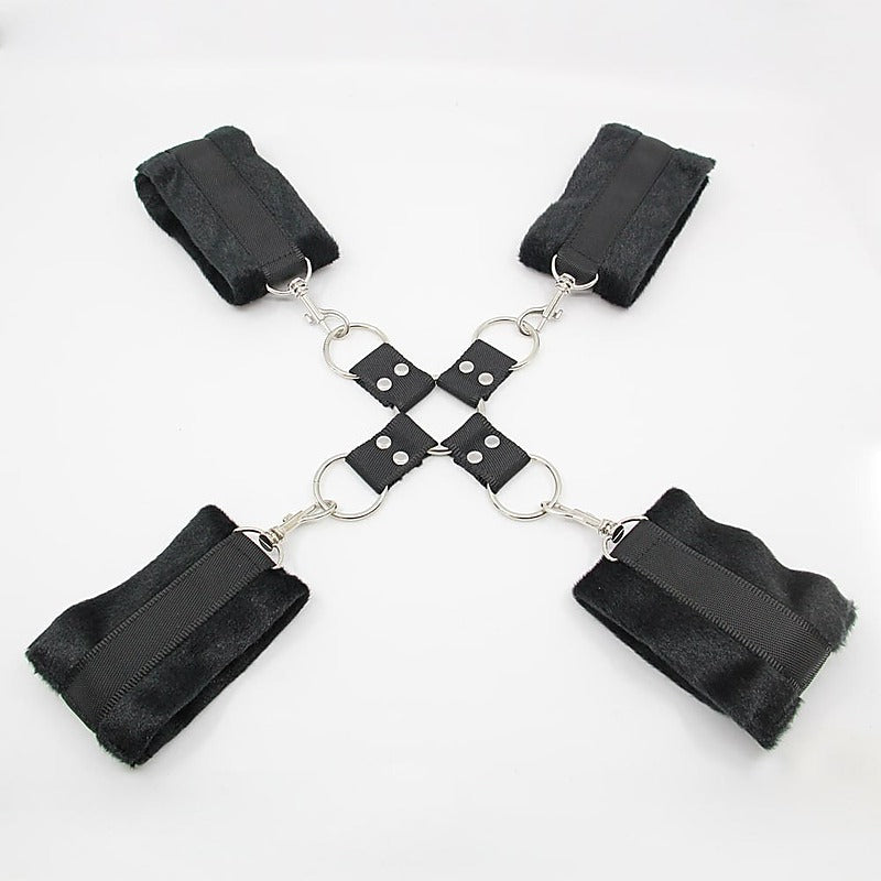 Berlin Baby Soft Furry BDSM Hog Tie Shackle - Cuffs And Restraints