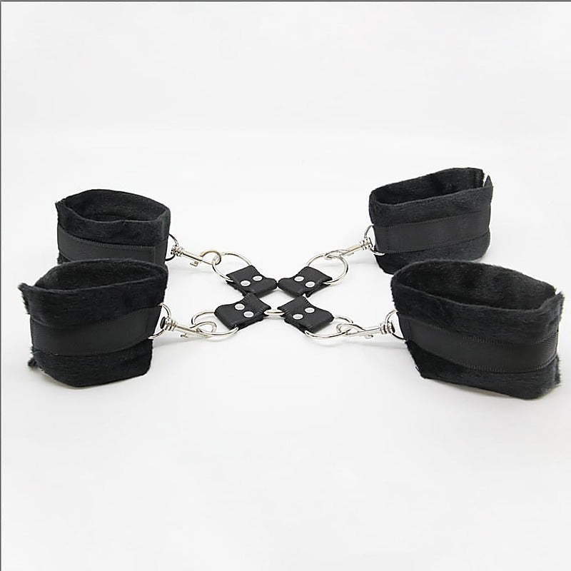Berlin Baby Soft Furry BDSM Hog Tie Shackle - Cuffs And Restraints