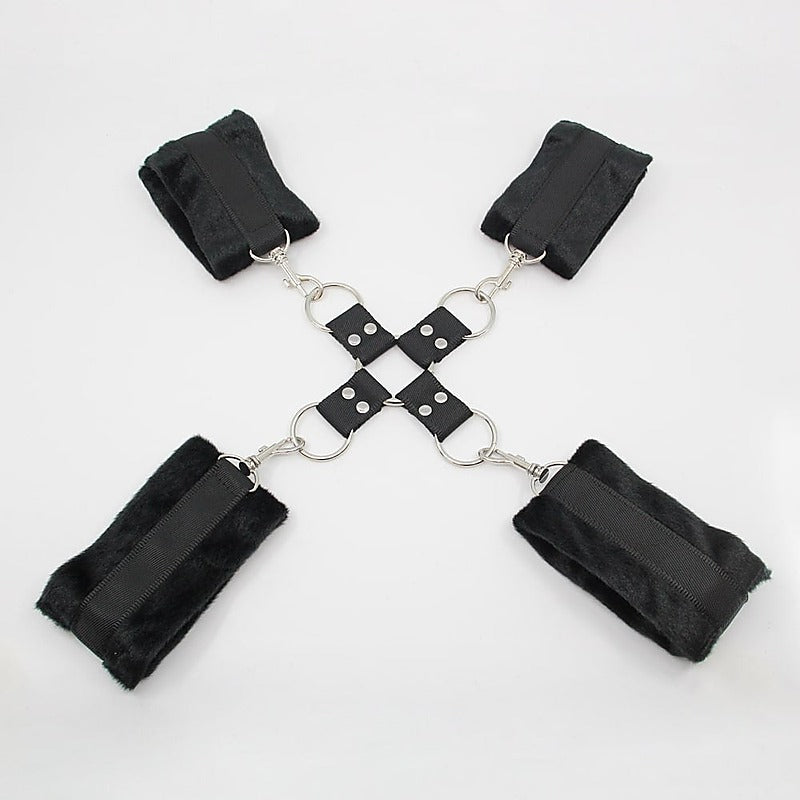 Berlin Baby Soft Furry BDSM Hog Tie Shackle - Cuffs And Restraints