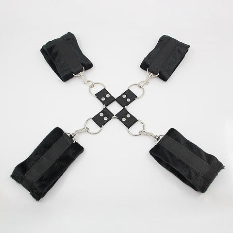 Berlin Baby Soft Furry BDSM Hog Tie Shackle - Cuffs And Restraints
