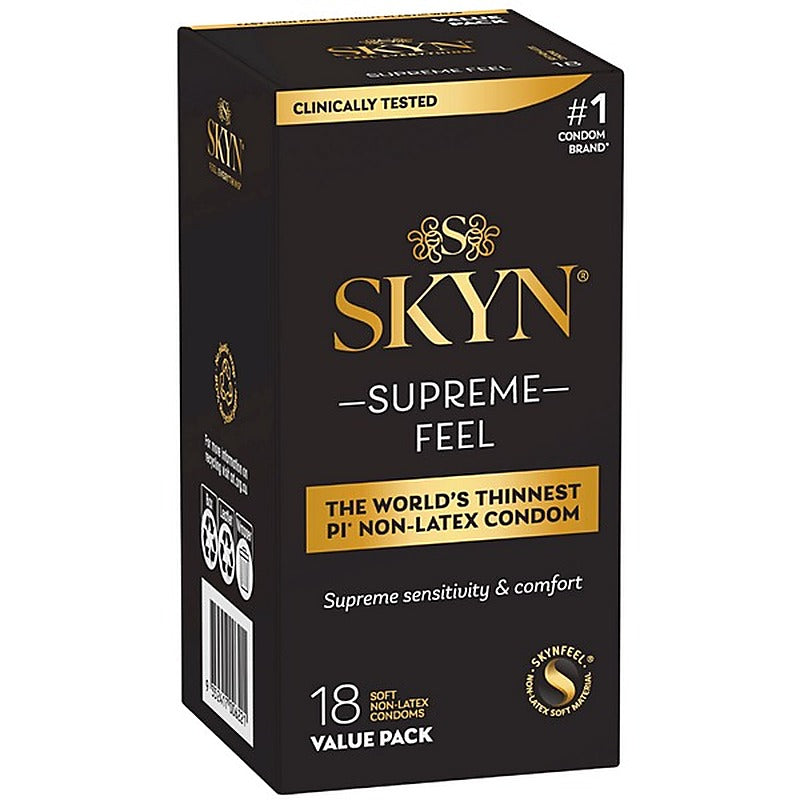 Supreme Feel 18'S Stretchy Non Latex Condoms By Ansell - Condoms