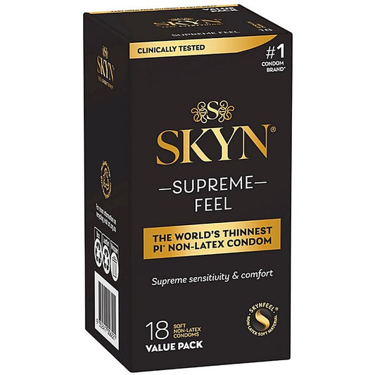 Supreme Feel 18'S Stretchy Non Latex Condoms By Ansell - Condoms