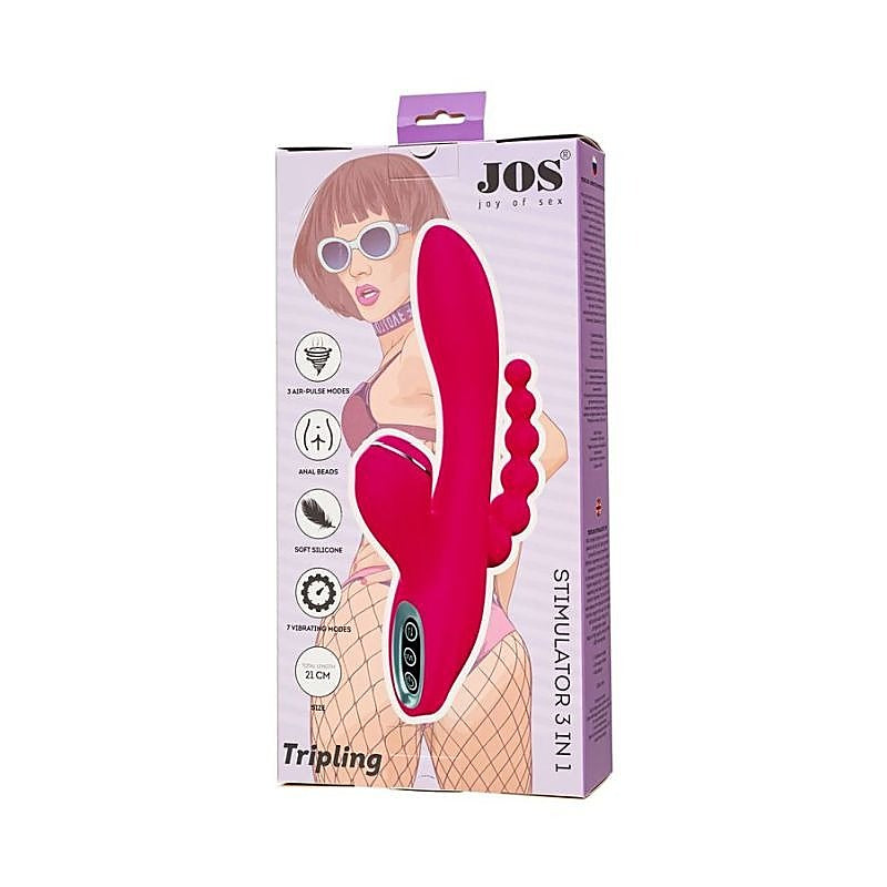 Jos Tripling Triple Rabbit Style Clitoral Stimulator - Rabbit Vibrators