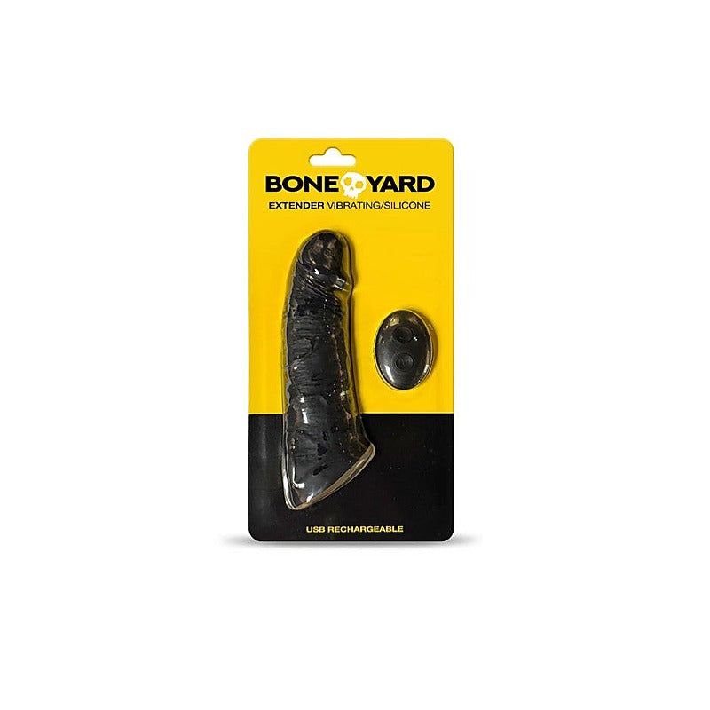 Boneyard Vibrating Silicone Penis Extender By C1R Releasing - Penis Sleeves and Extenders