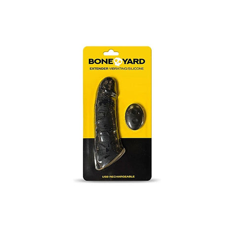 Boneyard Vibrating Silicone Penis Extender By C1R Releasing - Penis Sleeves and Extenders