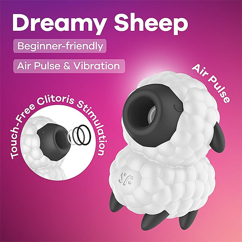 Dreamy Sheep Vibrating Air Pulse Stimulator By Satisfyer - Clit Ticklers and Pulsators