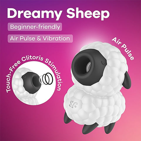 Dreamy Sheep Vibrating Air Pulse Stimulator By Satisfyer - Clit Ticklers and Pulsators
