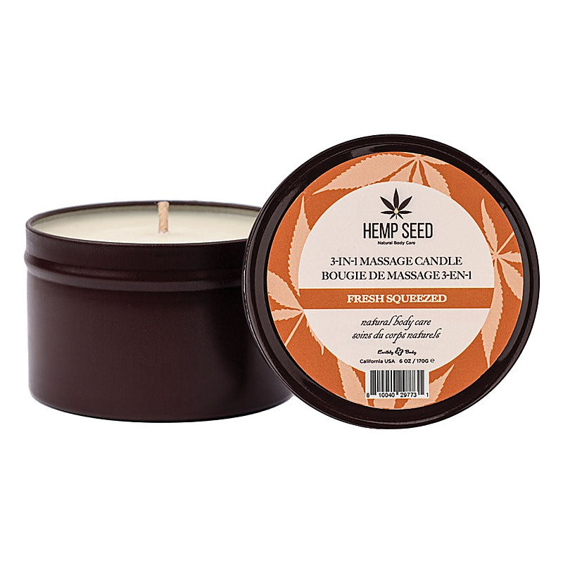 Hemp Seed 3-In-1 Scented Massage Candle By Earthly Body - Sex Pheromones and Perfumes