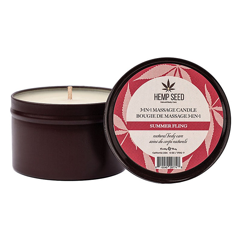 Hemp Seed 3-In-1 Scented Massage Candle By Earthly Body - Sex Pheromones and Perfumes