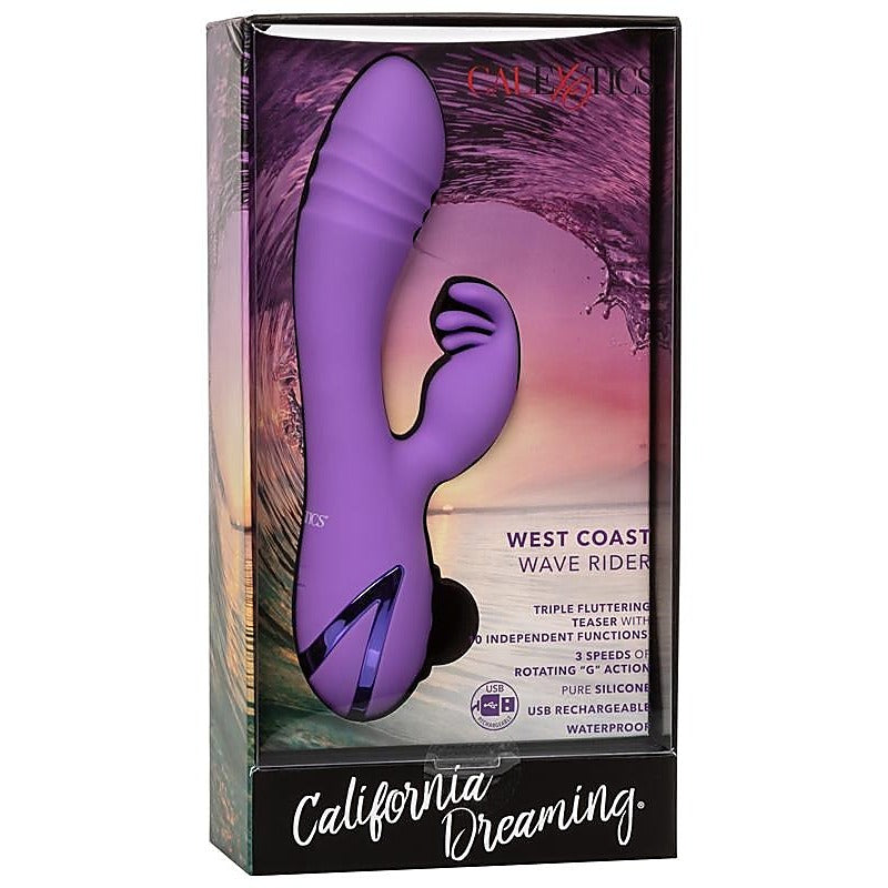 California Dreaming West Coast Wave Rider Dual Vibrator - Rabbit Vibrators