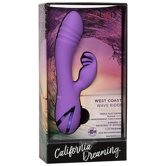 California Dreaming West Coast Wave Rider Dual Vibrator - Rabbit Vibrators