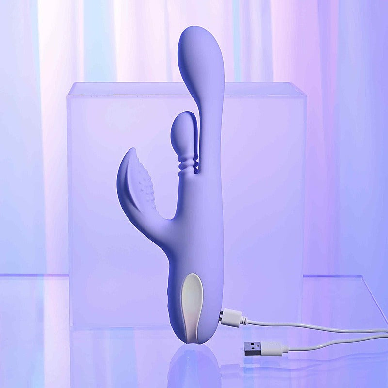 Playboy Pleasure NUBBIN RUBBIN Thrusting Rabbit Vibrator - Rabbit Vibrators