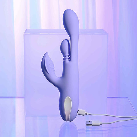 Playboy Pleasure NUBBIN RUBBIN Thrusting Rabbit Vibrator - Rabbit Vibrators