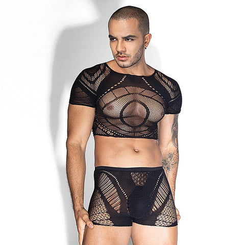 Sexy Extreme Plunge Boys Bodysuit By Love In Leather - Mens Briefs And Boxers