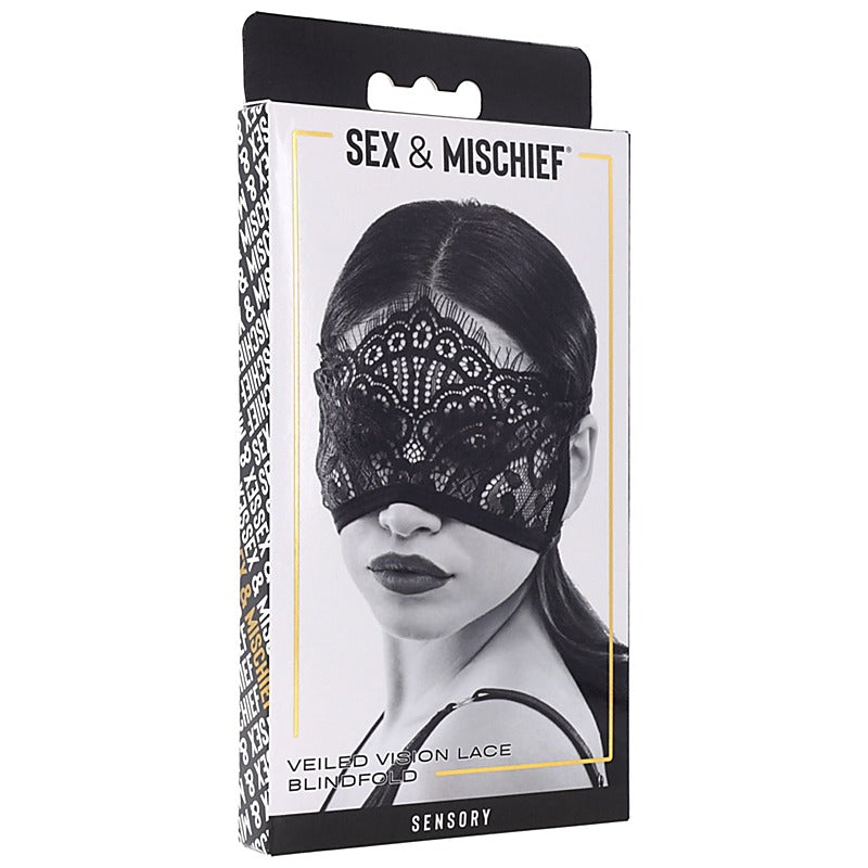 Veiled Vision Lace Blindfold By Sportsheets - Masks And Blindfolds