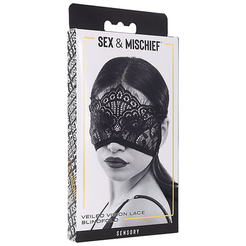 Veiled Vision Lace Blindfold By Sportsheets - Masks And Blindfolds