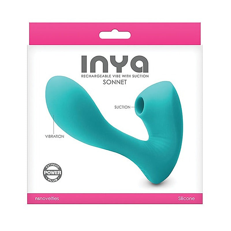 NS Novelties INYA Sonnet Suction Vibrator Teal - G-Spot Vibrators