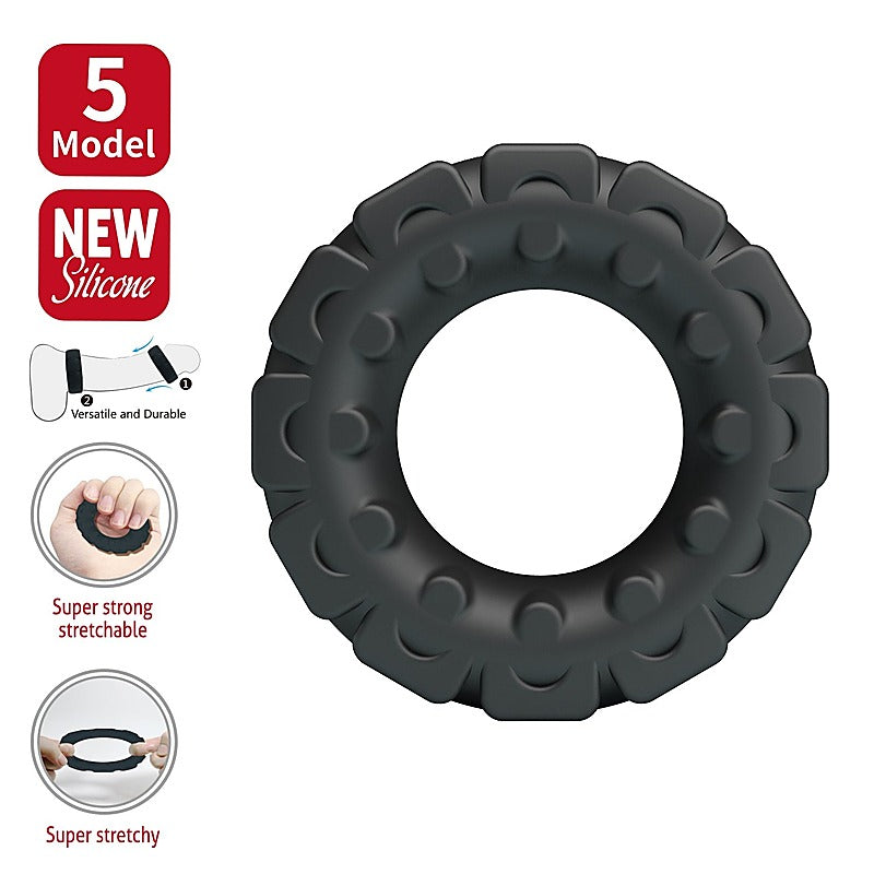 Laiden Super Soft Silicone Stretchy Cock Ring No. 5 By Baile - Stretchy Cock Rings