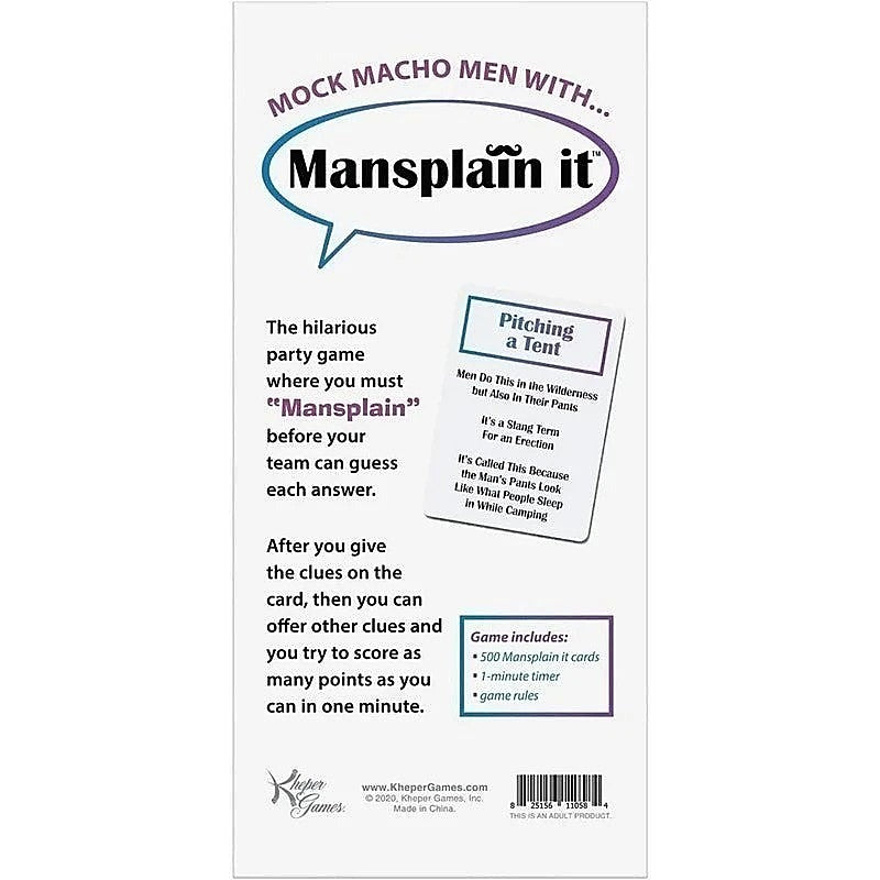 Mansplain It Adult Party Game by Kheper Games - Sex Games, Coupons and Tricks
