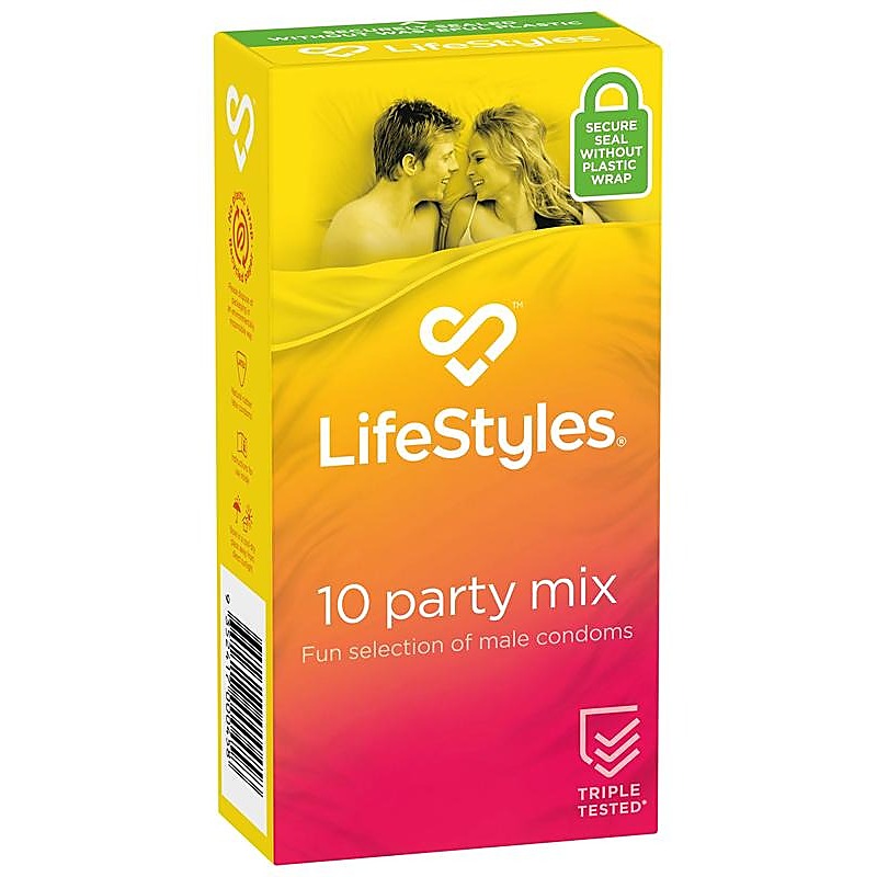 Lifestyles Party Mix Condoms 10S By Ansell - Condoms