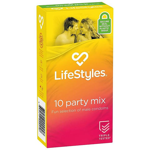 Lifestyles Party Mix Condoms 10S By Ansell - Condoms