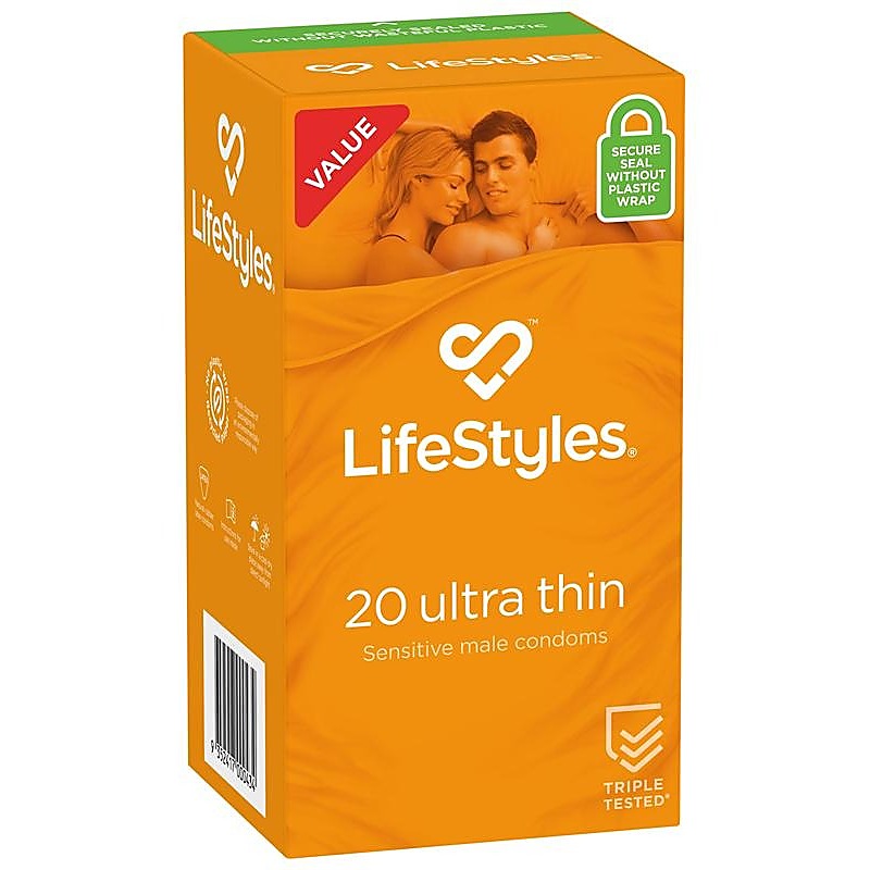 Lifestyles Ultra Thin Condoms 20S By Ansell - Condoms